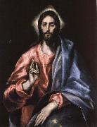 El Greco Christ as Saviour oil painting reproduction